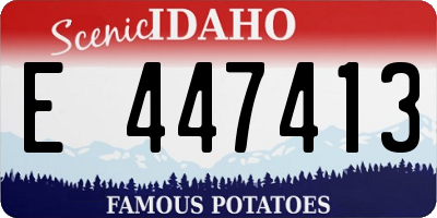 ID license plate E447413