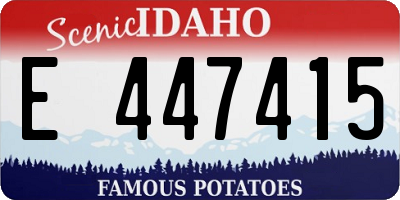 ID license plate E447415