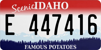 ID license plate E447416