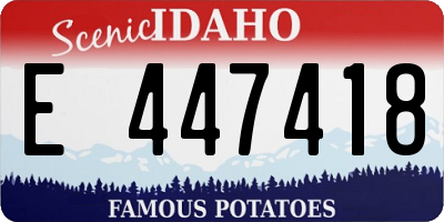 ID license plate E447418