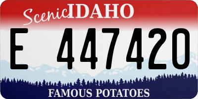 ID license plate E447420