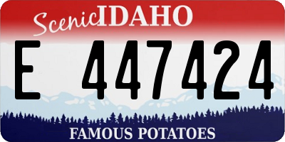 ID license plate E447424