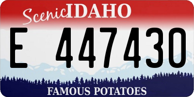 ID license plate E447430