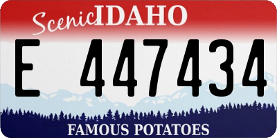 ID license plate E447434