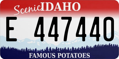 ID license plate E447440