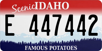 ID license plate E447442