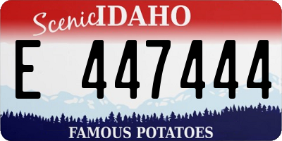 ID license plate E447444