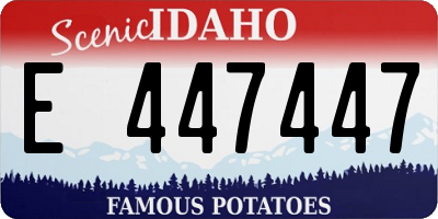 ID license plate E447447