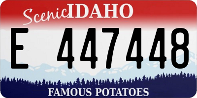 ID license plate E447448