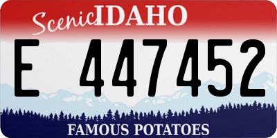 ID license plate E447452