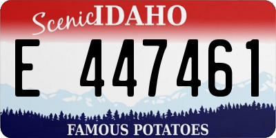 ID license plate E447461