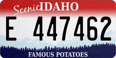 ID license plate E447462