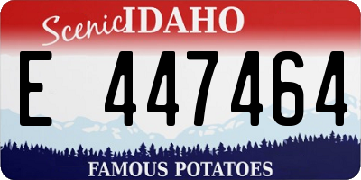 ID license plate E447464