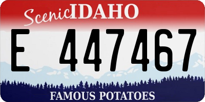 ID license plate E447467
