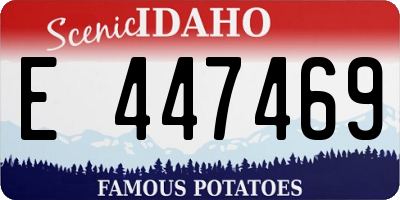 ID license plate E447469