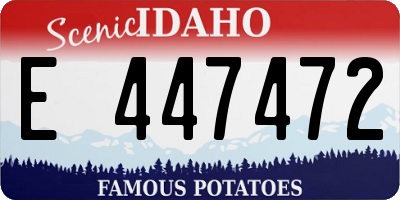 ID license plate E447472