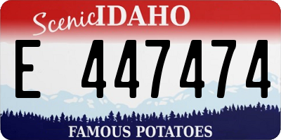 ID license plate E447474