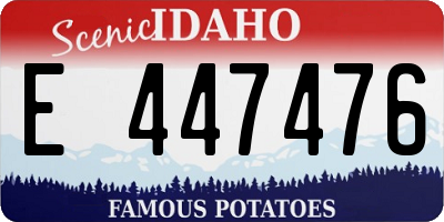 ID license plate E447476
