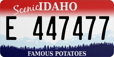 ID license plate E447477