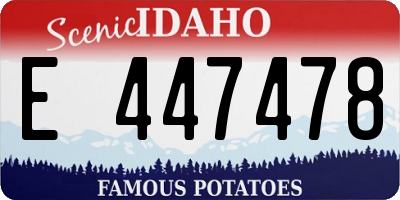ID license plate E447478