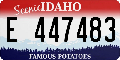 ID license plate E447483
