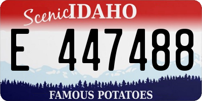 ID license plate E447488