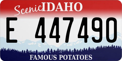 ID license plate E447490