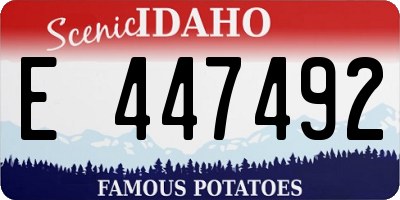ID license plate E447492