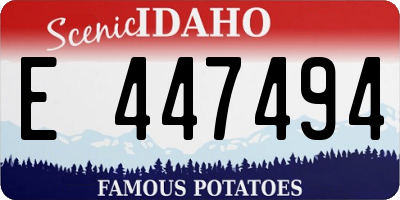 ID license plate E447494