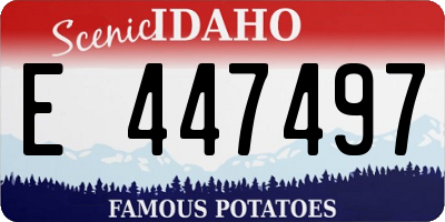 ID license plate E447497