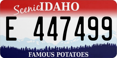 ID license plate E447499