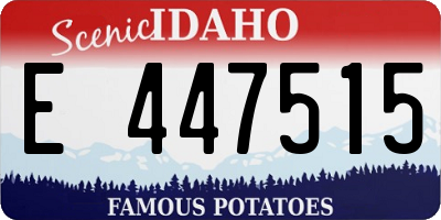 ID license plate E447515