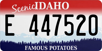 ID license plate E447520