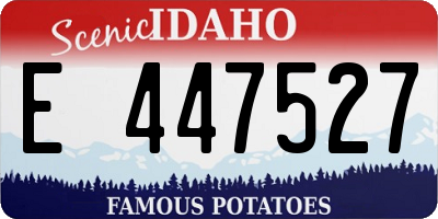 ID license plate E447527