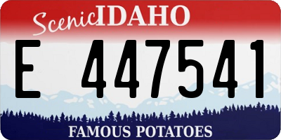ID license plate E447541