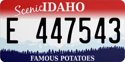 ID license plate E447543