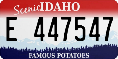 ID license plate E447547