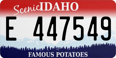 ID license plate E447549
