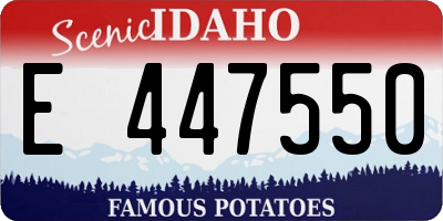 ID license plate E447550