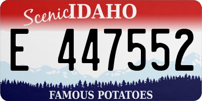 ID license plate E447552