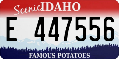 ID license plate E447556