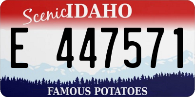 ID license plate E447571