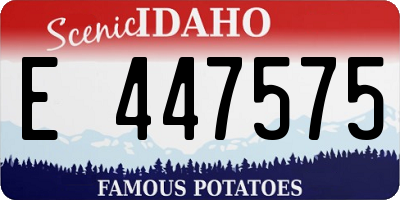 ID license plate E447575