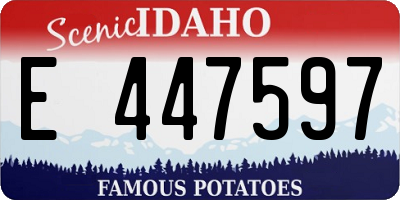 ID license plate E447597
