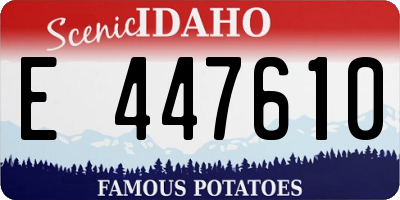 ID license plate E447610