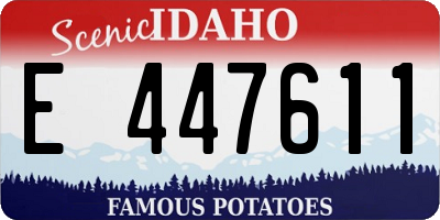 ID license plate E447611