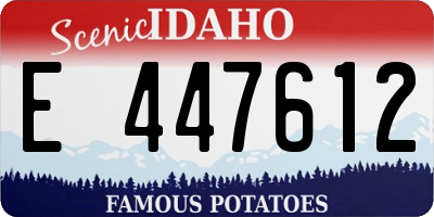 ID license plate E447612
