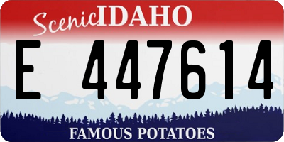 ID license plate E447614
