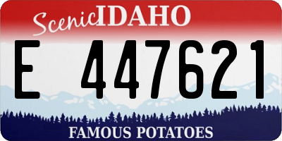 ID license plate E447621