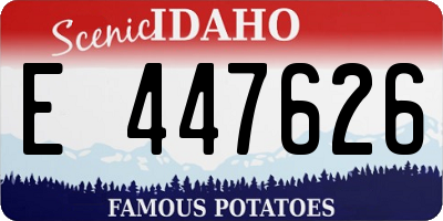 ID license plate E447626